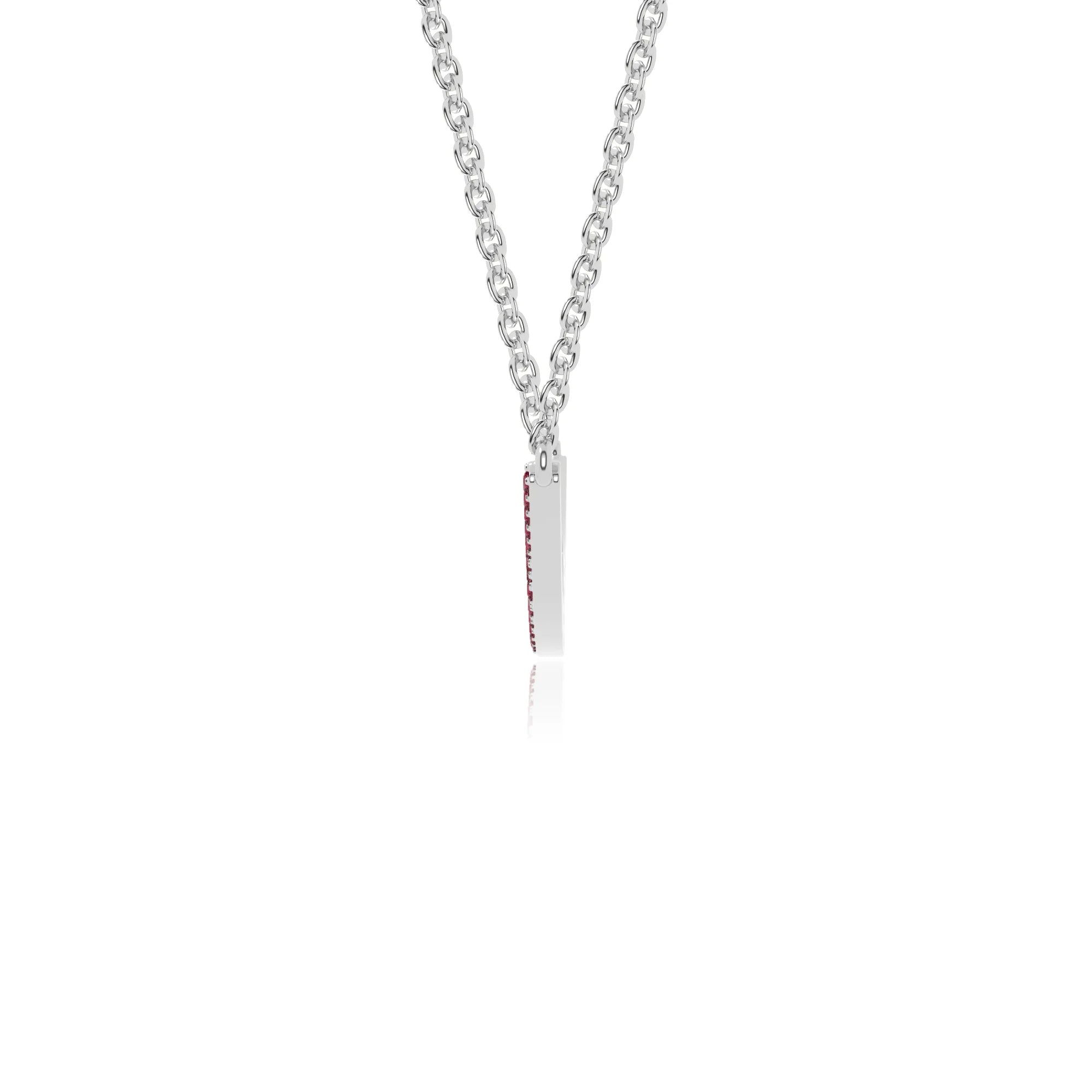 natural ruby bypass curved bar necklaces in sterling silver 