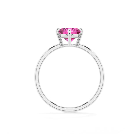 lab-grown pink-sapphire oval solitaire engagement ring