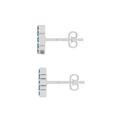 natural london-blue-topaz love stud earrings in sterling silver 