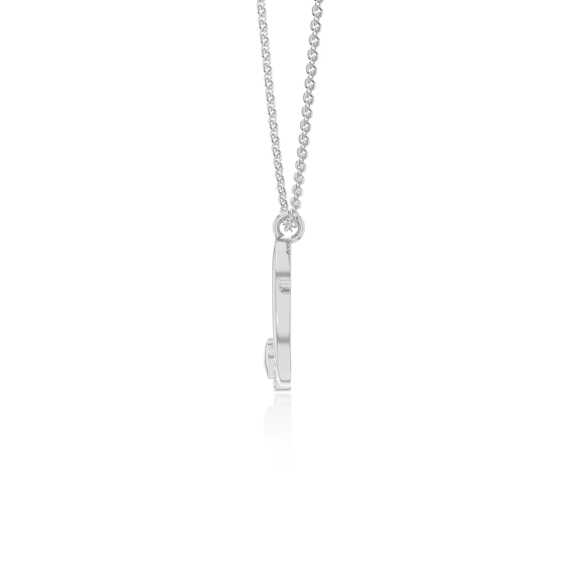 moissanite Initials necklaces in sterling silver 
