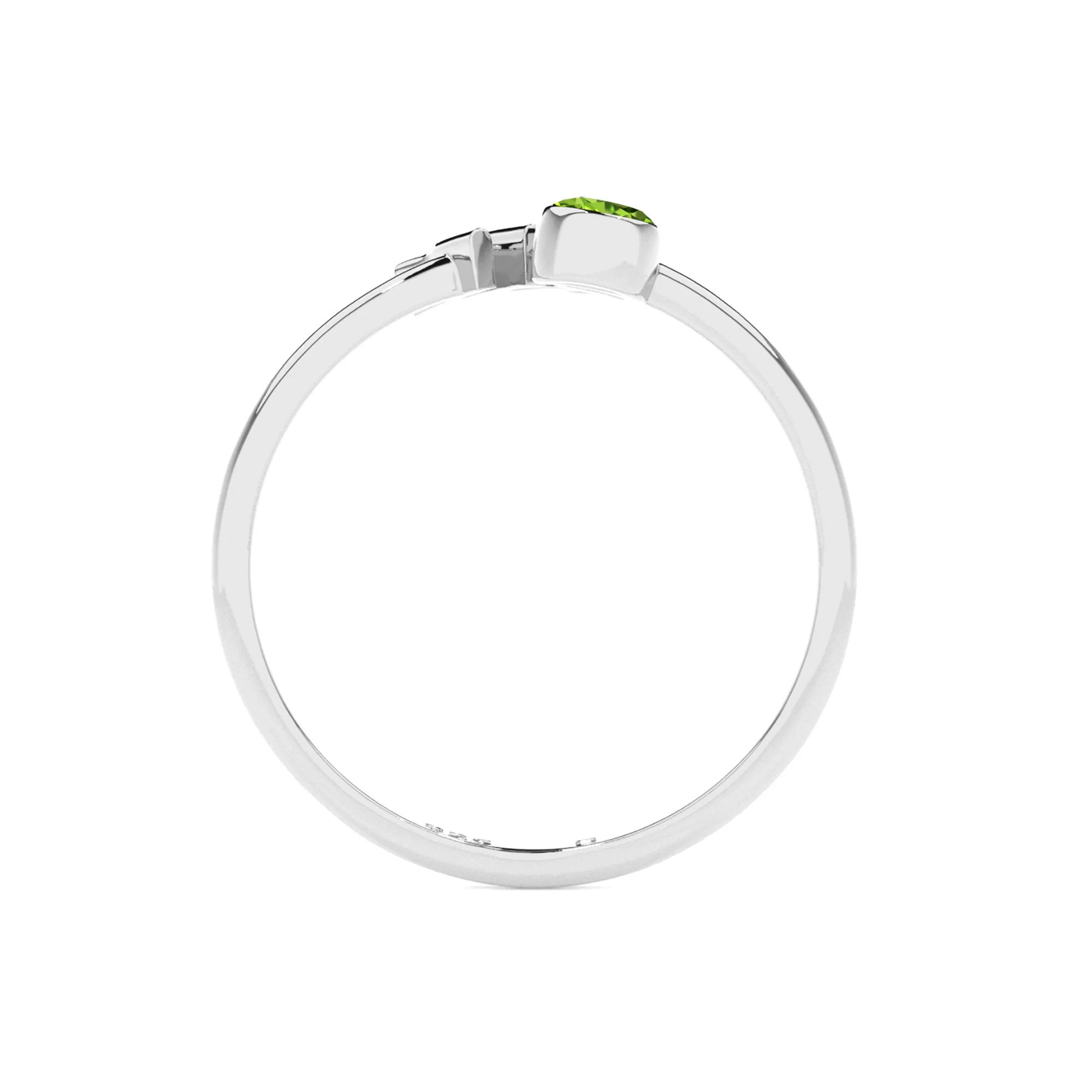 virgo zodiac ring with natural peridot