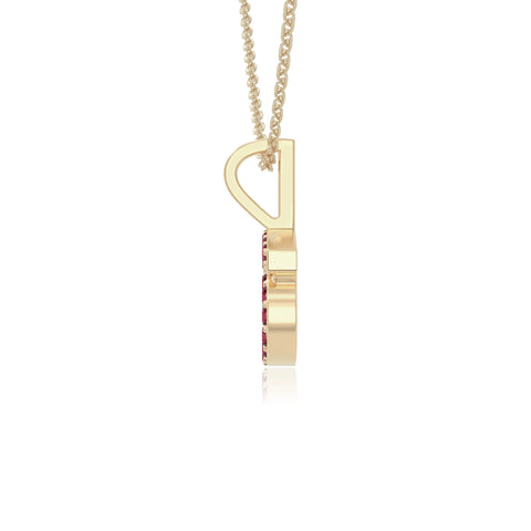 natural ruby cancer zodiac sign necklaces in yellow gold vermeil 