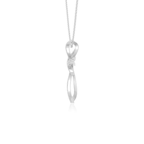 moissanite infinity cross necklaces in sterling silver 