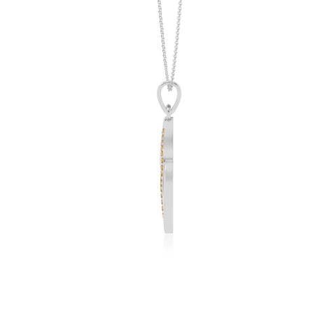 natural citrine leaf necklaces in sterling silver 