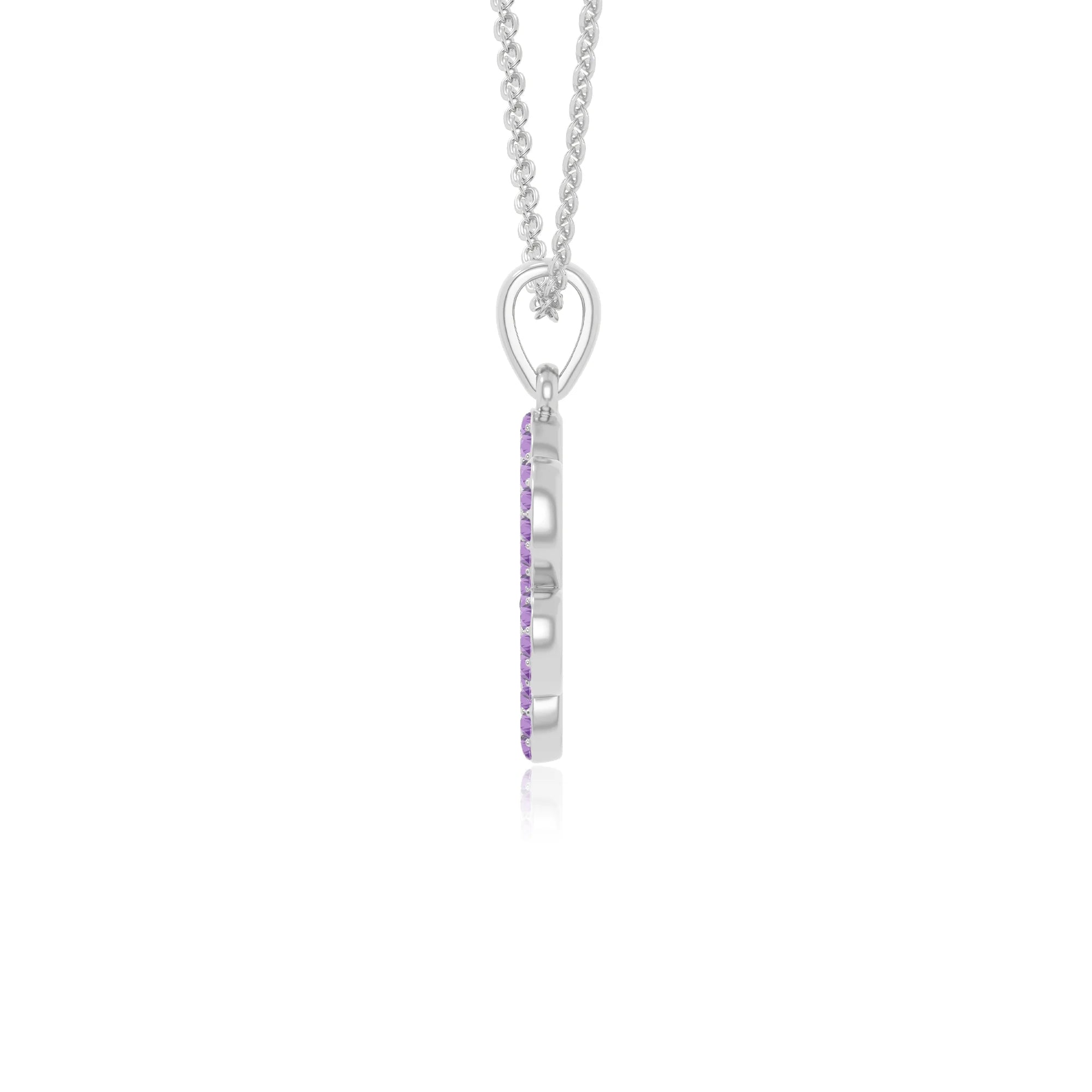 natural amethyst dog paw knot necklaces in sterling silver 
