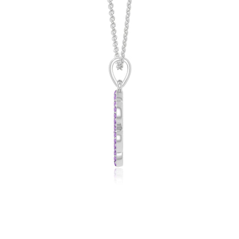 natural amethyst dog paw knot necklaces in sterling silver 