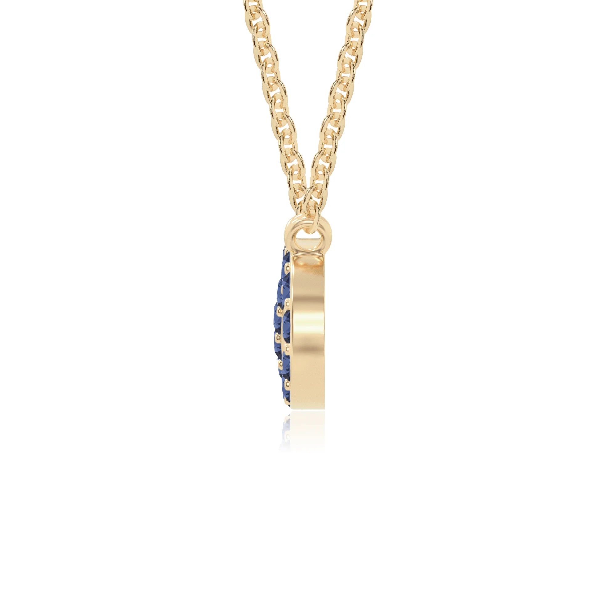 natural blue sapphire infinity necklaces in yellow gold vermeil 