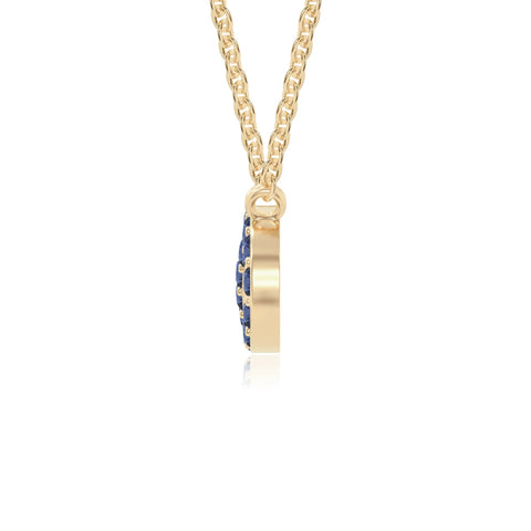natural blue sapphire infinity necklaces in yellow gold vermeil 