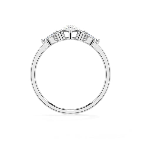 lab-grown moissanite marquise solitaire engagement ring