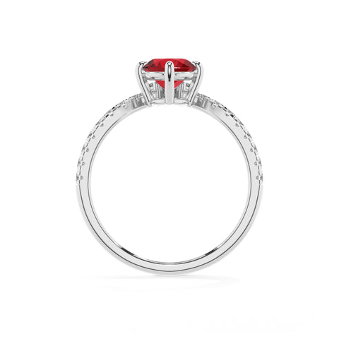 lab-grown ruby oval solitaire engagement ring