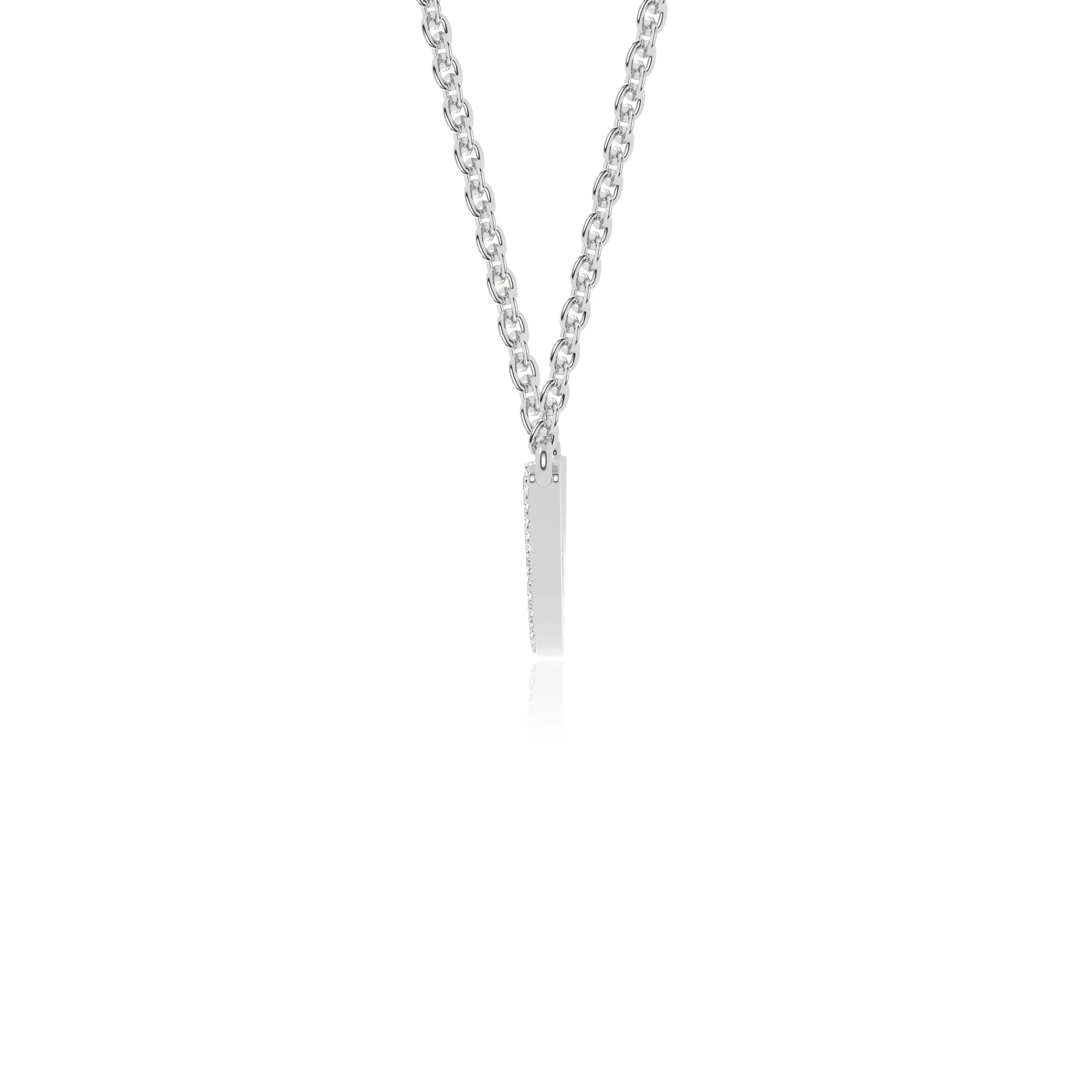 moissanite bypass curved bar necklaces in sterling silver 