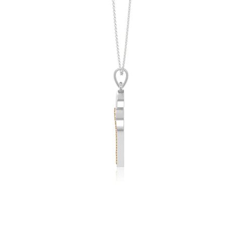 natural citrine double heart necklaces in sterling silver 