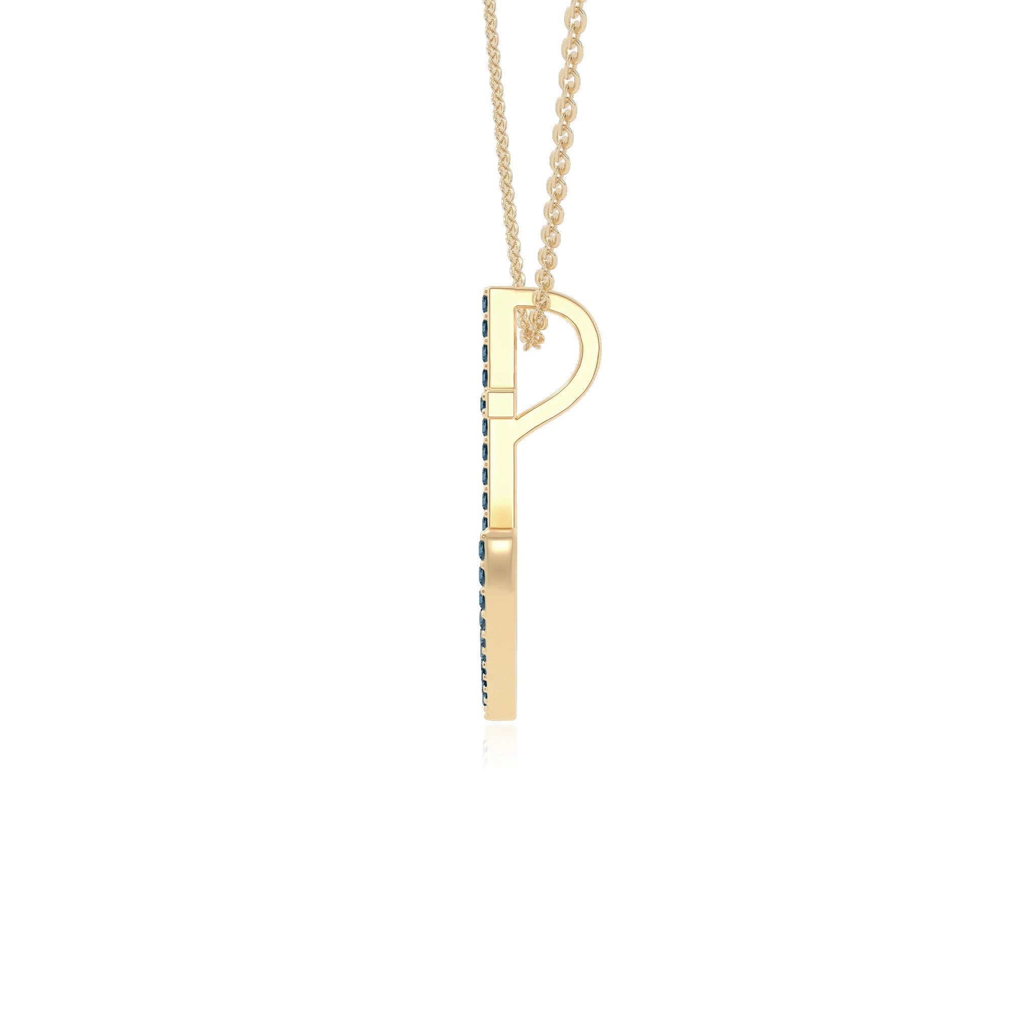 natural london-blue-topaz anchor necklaces in yellow gold vermeil 