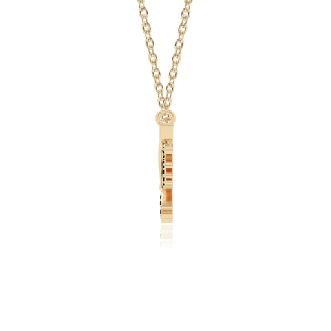 natural black-onyx phoenix eagle necklaces in yellow gold vermeil 