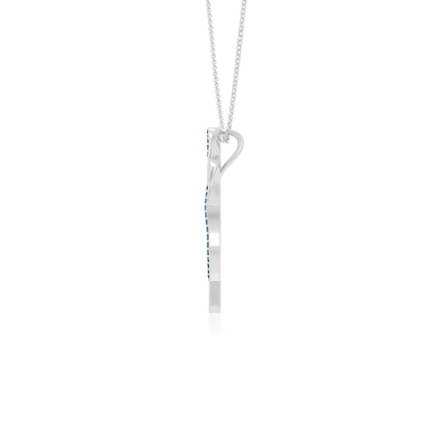 natural london blue topaz infinity necklaces in sterling silver 
