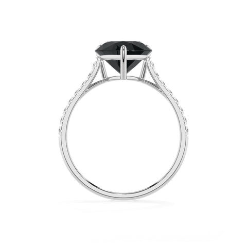 natural black-onyx heart half eterity solitaire engagement ring