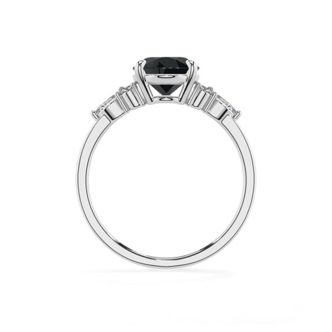 natural black-onyx oval solitaire engagement ring