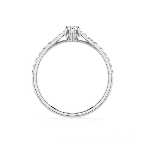 lab-grown moissanite marquise half eterity solitaire engagement ring