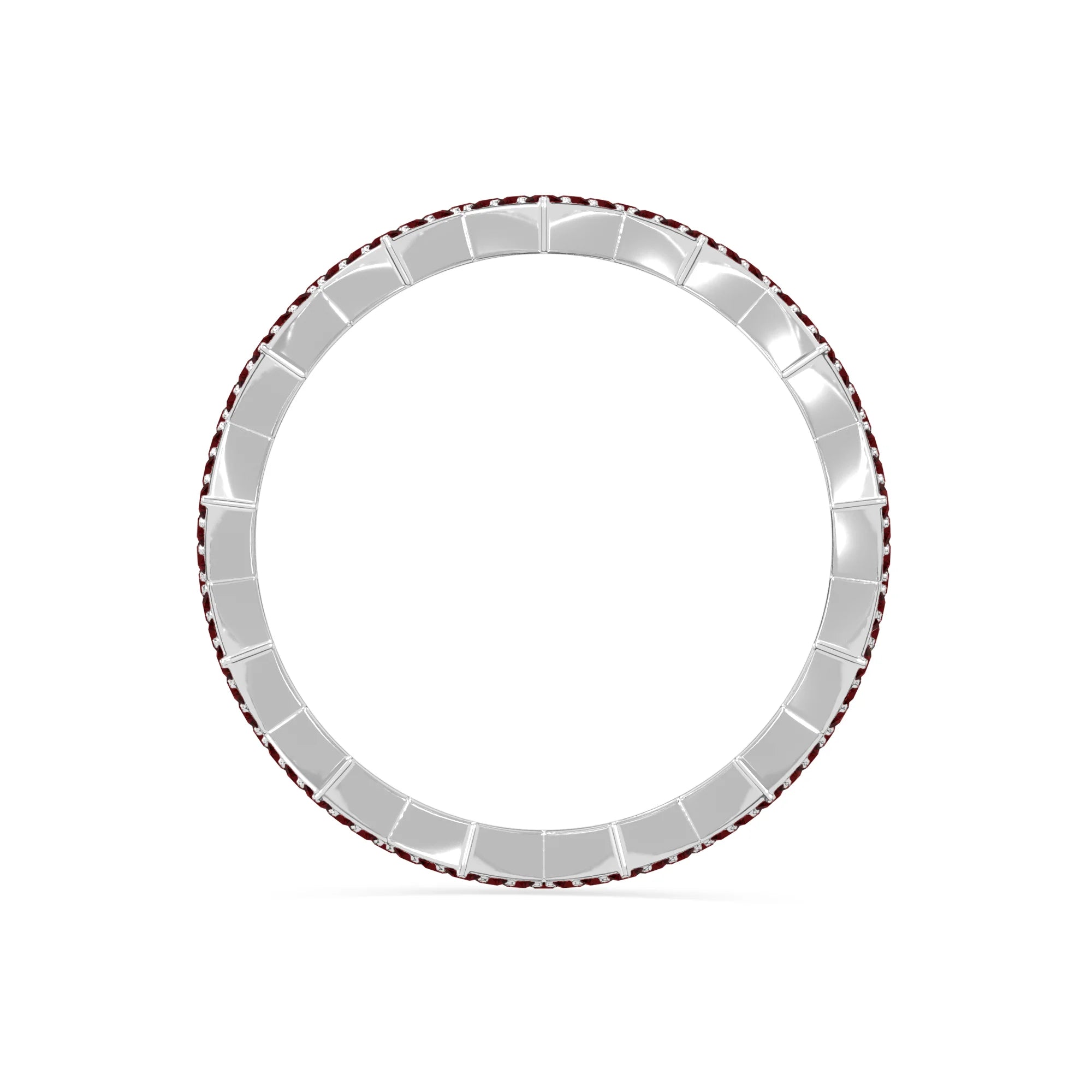 natural garnet zig-zag wedding band rings in sterling silver 