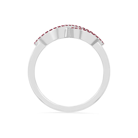 natural ruby infinity promise rings in sterling silver 