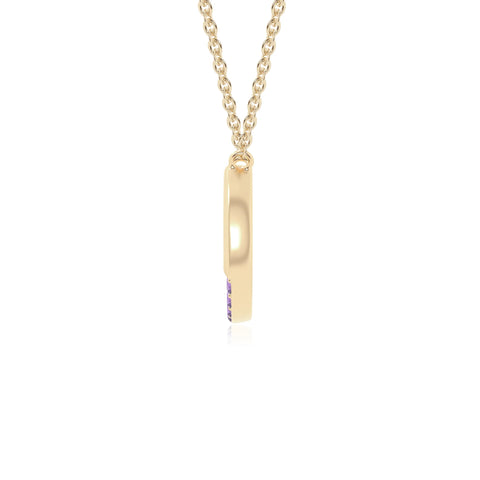 natural amethyst horse shoe necklaces in yellow gold vermeil 