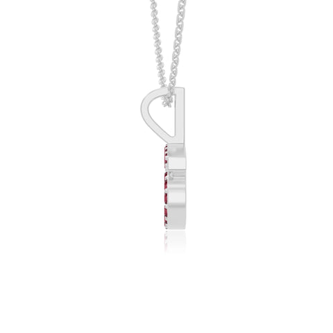 natural ruby cancer zodiac sign necklaces in sterling silver 