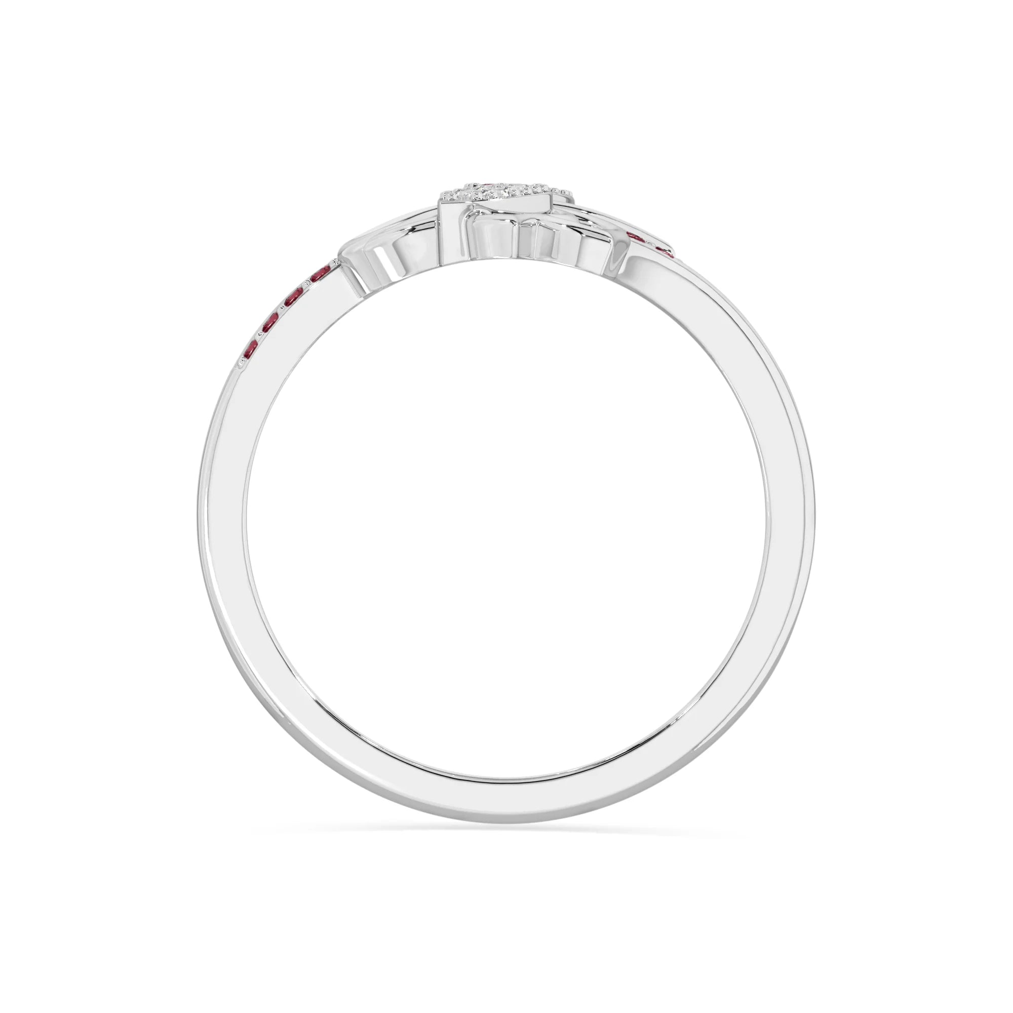 natural ruby lotus blossom rings in sterling silver 