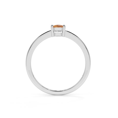 sunstone oval cab stackable prong-set ring