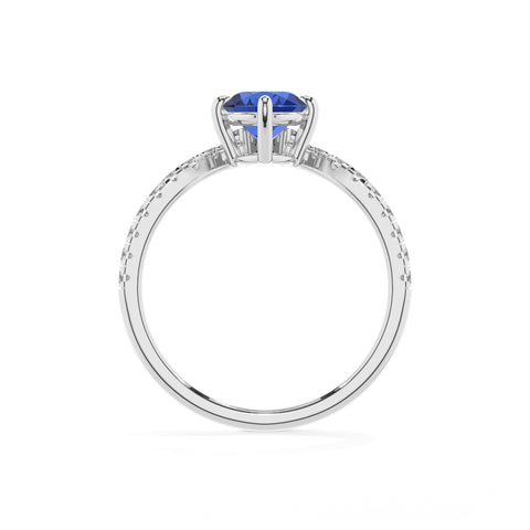 lab-grown blue-sapphire oval solitaire engagement ring