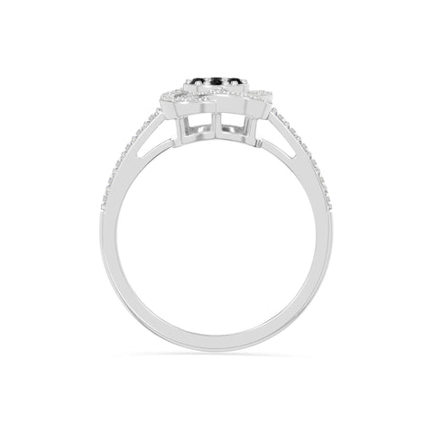 natural black onyx infinity promise rings in sterling silver 