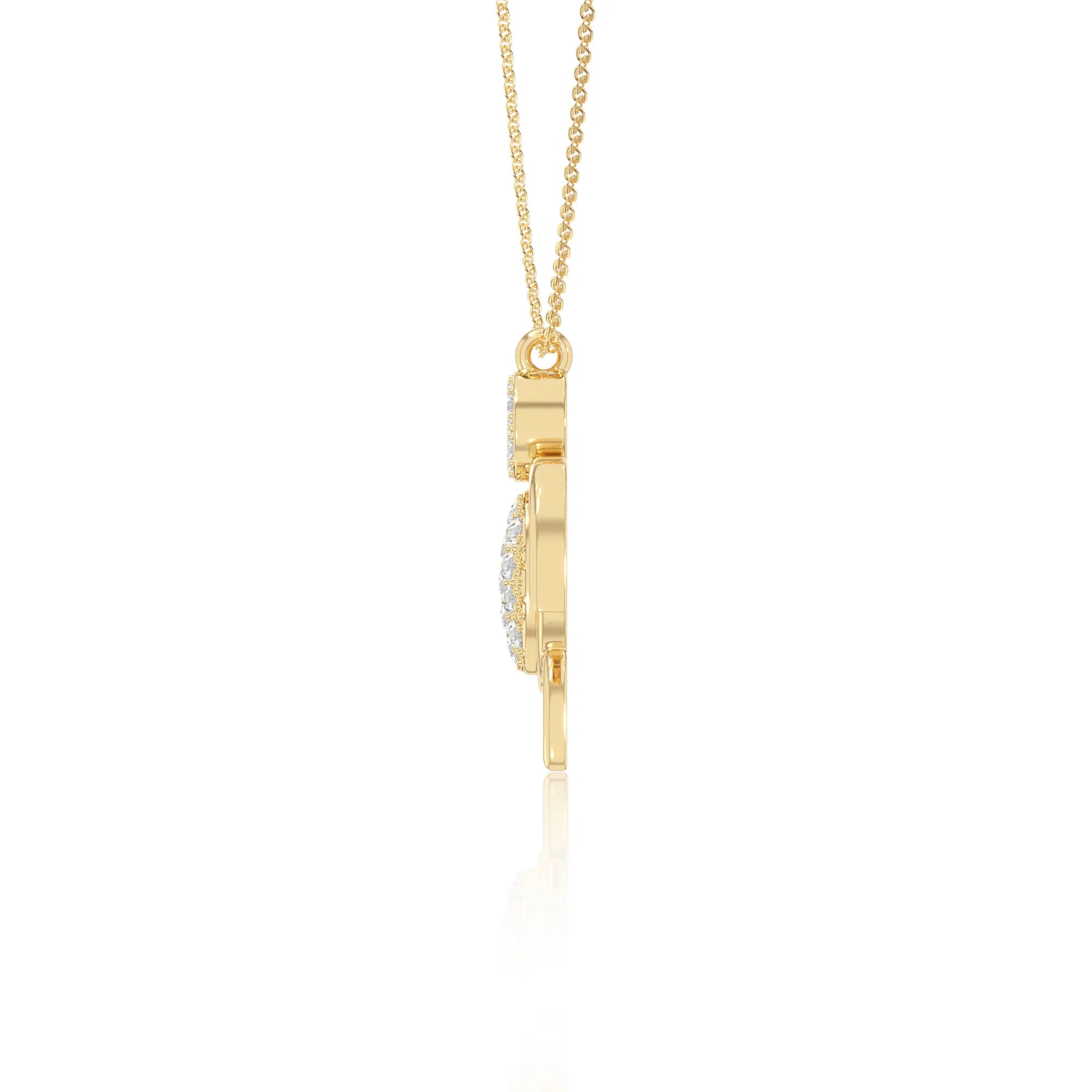 moissanite turtle necklaces in yellow gold vermeil 