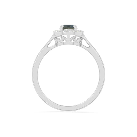 natural labradorite solitaire halo engagement rings in sterling silver 