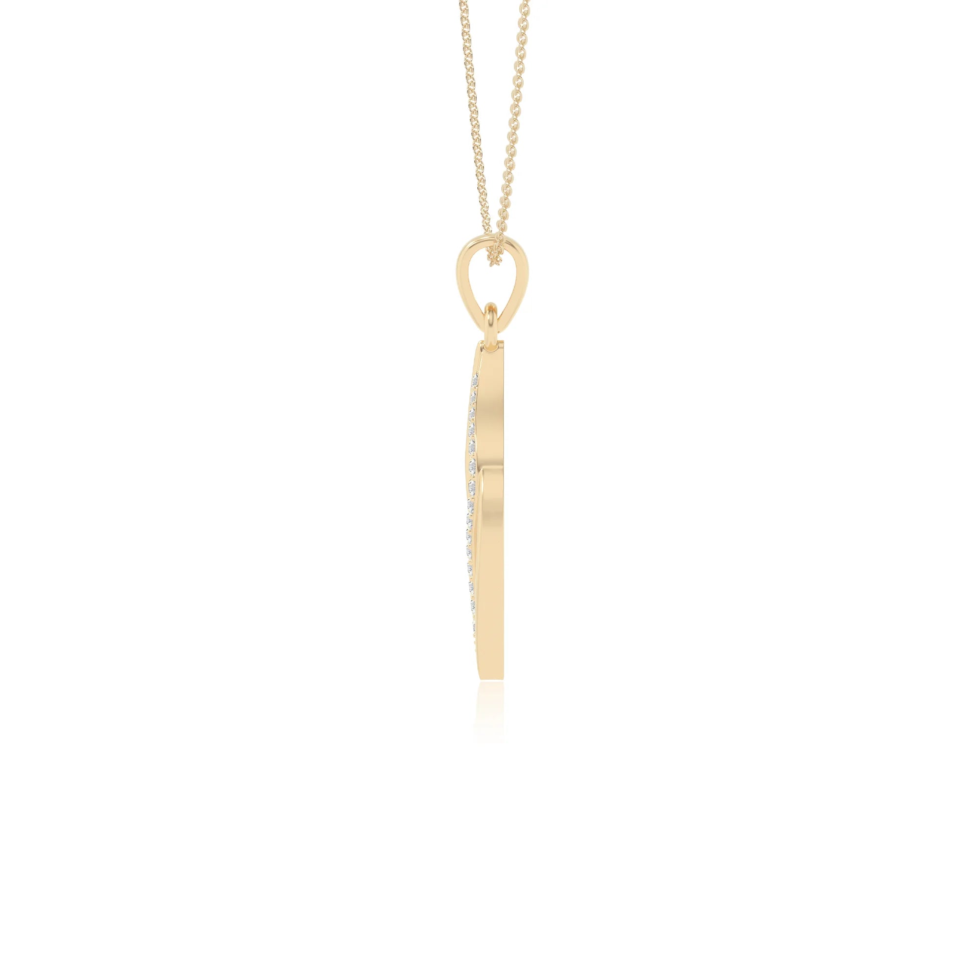 moissanite leaf necklaces in yellow gold vermeil 