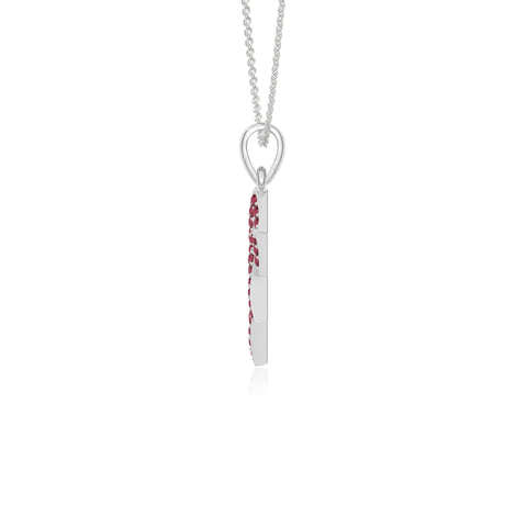 natural ruby infinity love knot necklaces in sterling silver 