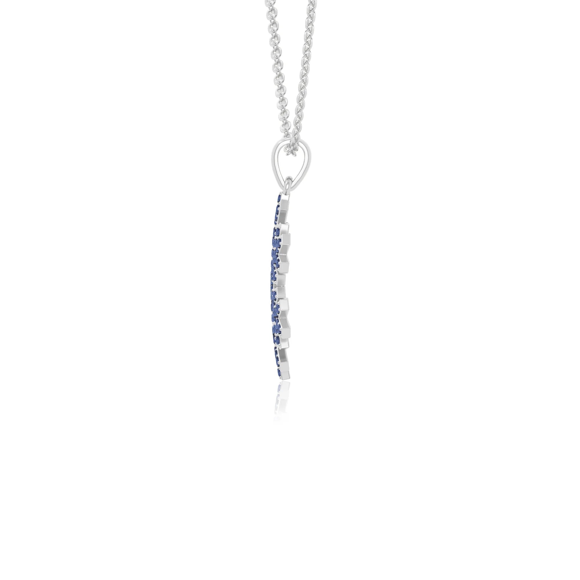 natural blue-sapphire infinity love knot necklaces in sterling silver 