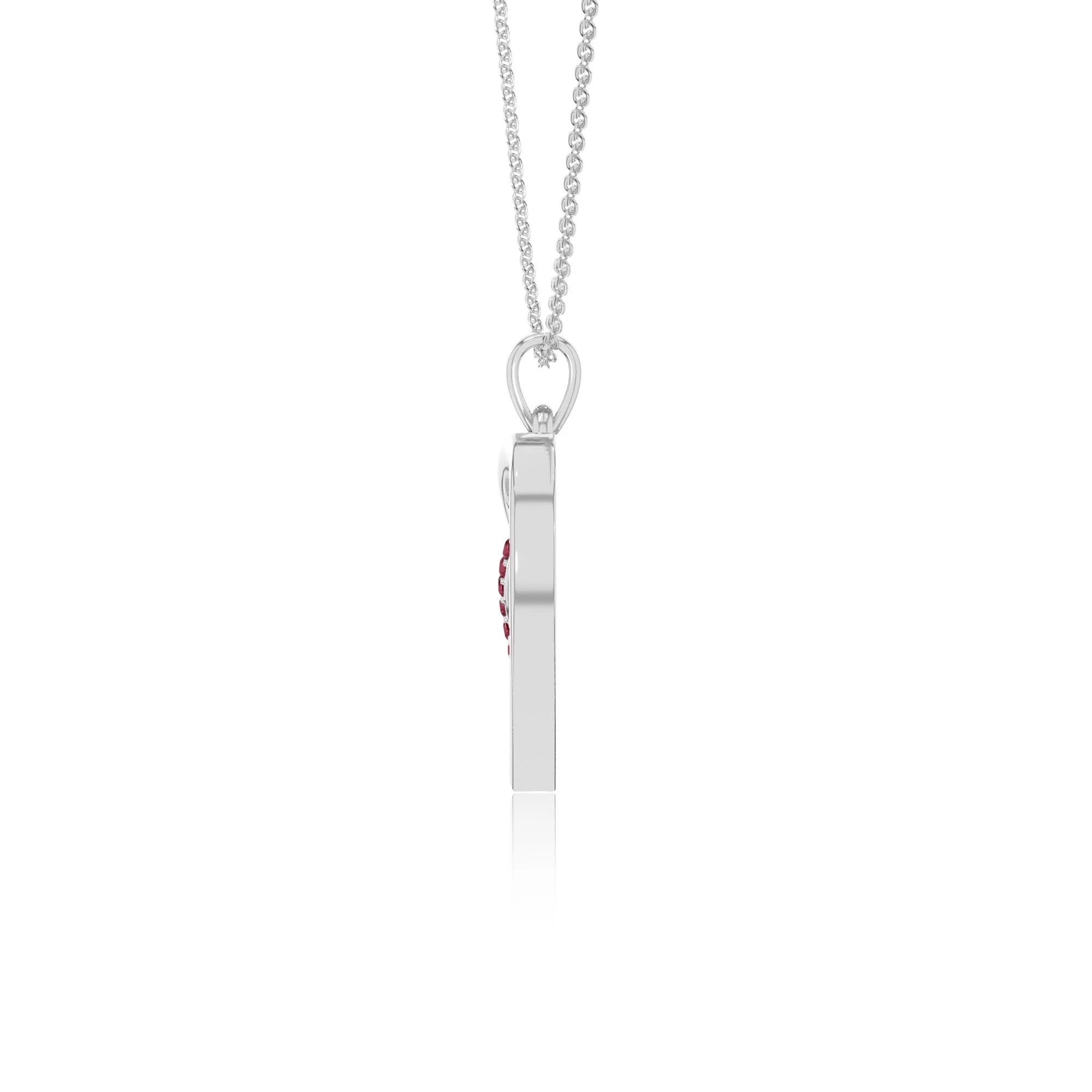 natural ruby infinity heart necklaces in sterling silver 