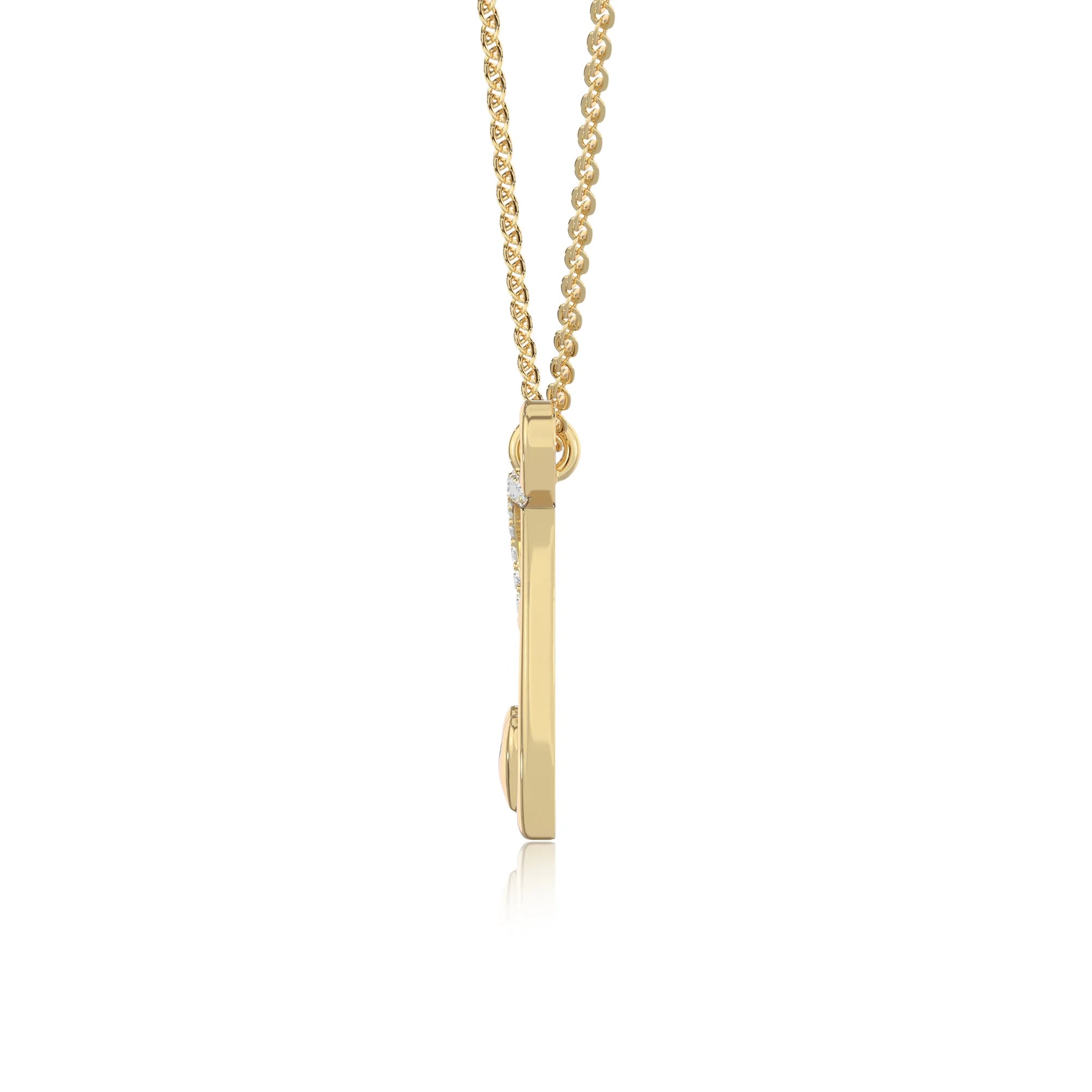 moissanite Initials necklaces in yellow gold vermeil 