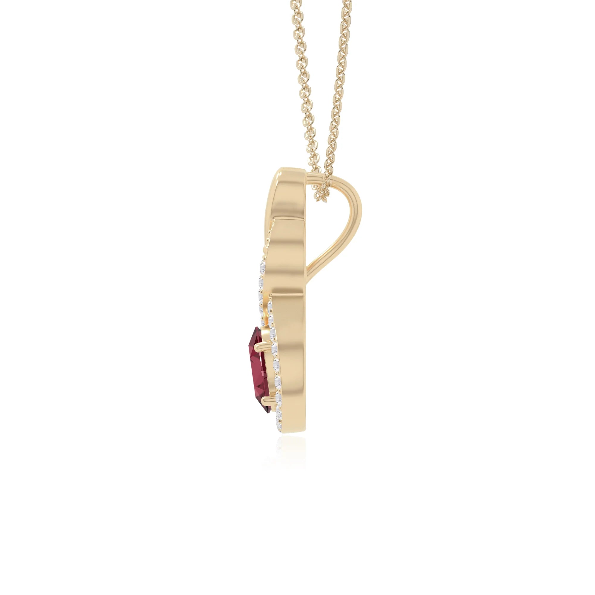 natural ruby infinity necklaces in yellow gold vermeil 