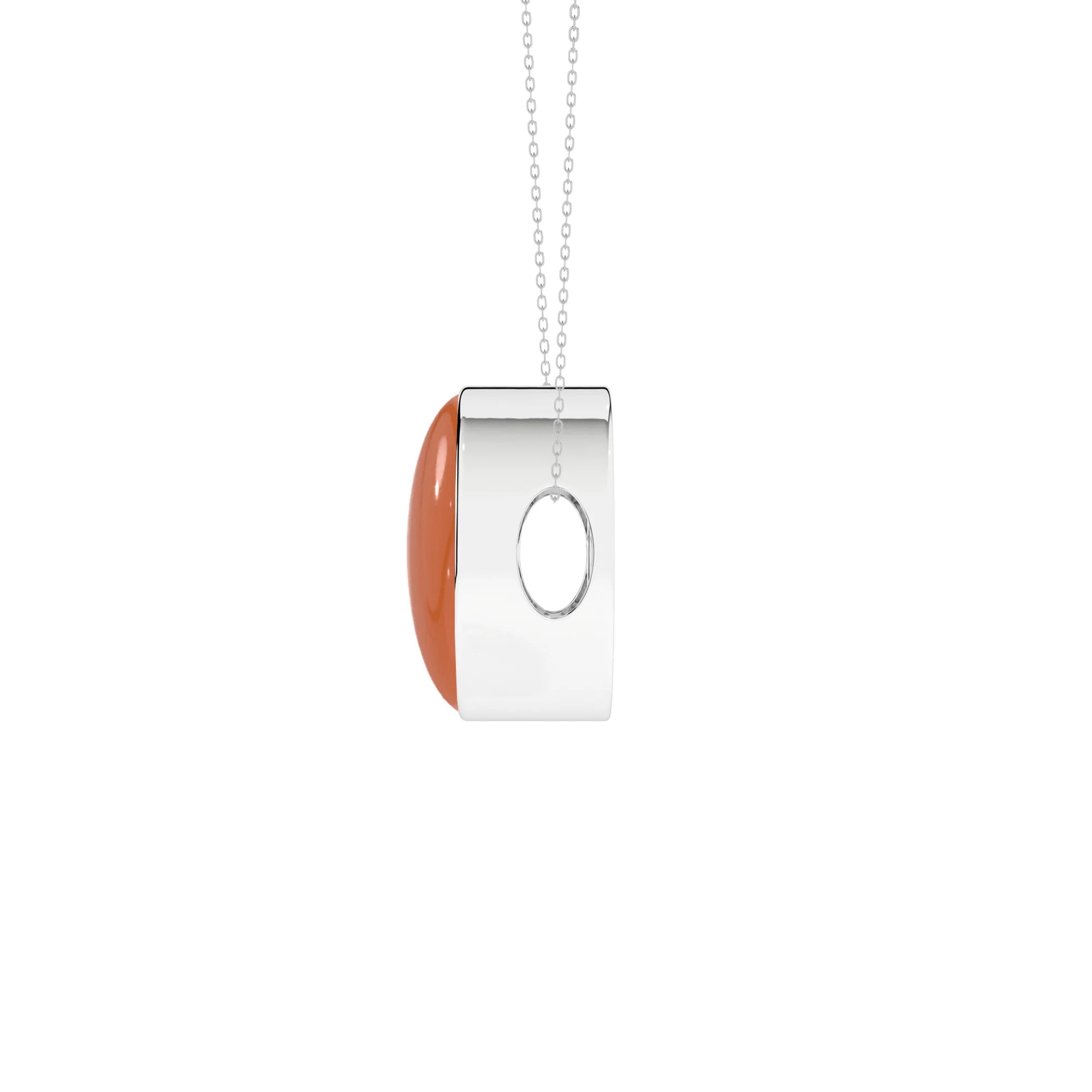 natural carnelian round shape pendant necklace