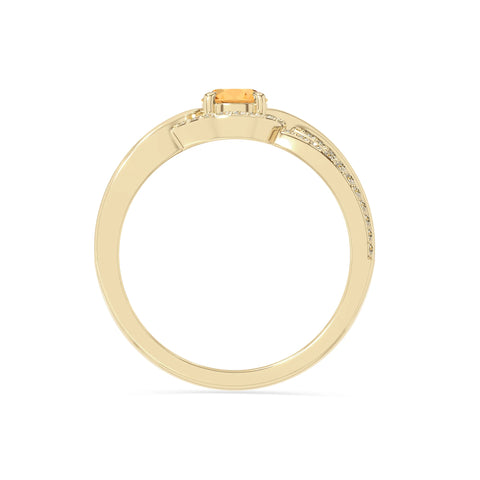 natural citrine solitaire engagement rings in yellow gold vermeil