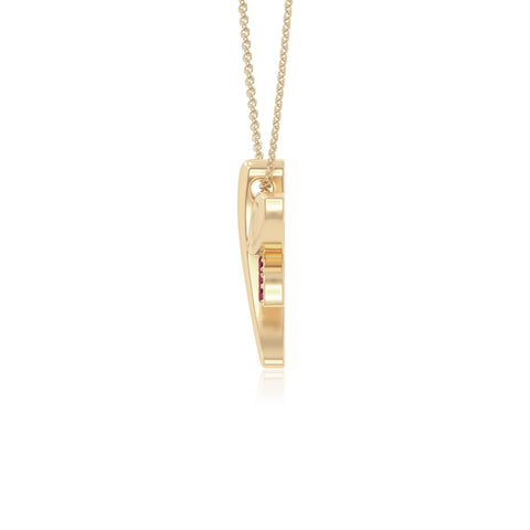 natural ruby dragonfly necklaces in yellow gold vermeil 