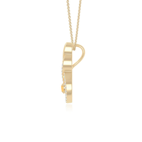 natural citrine infinity necklaces in yellow gold vermeil 