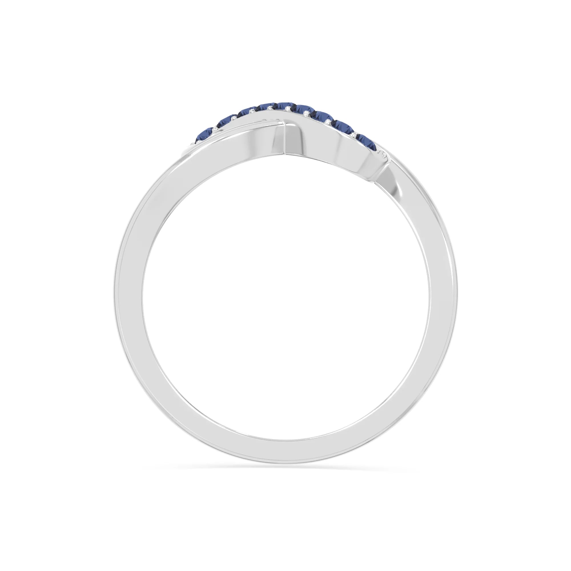 natural blue sapphire infinity promise rings in sterling silver 