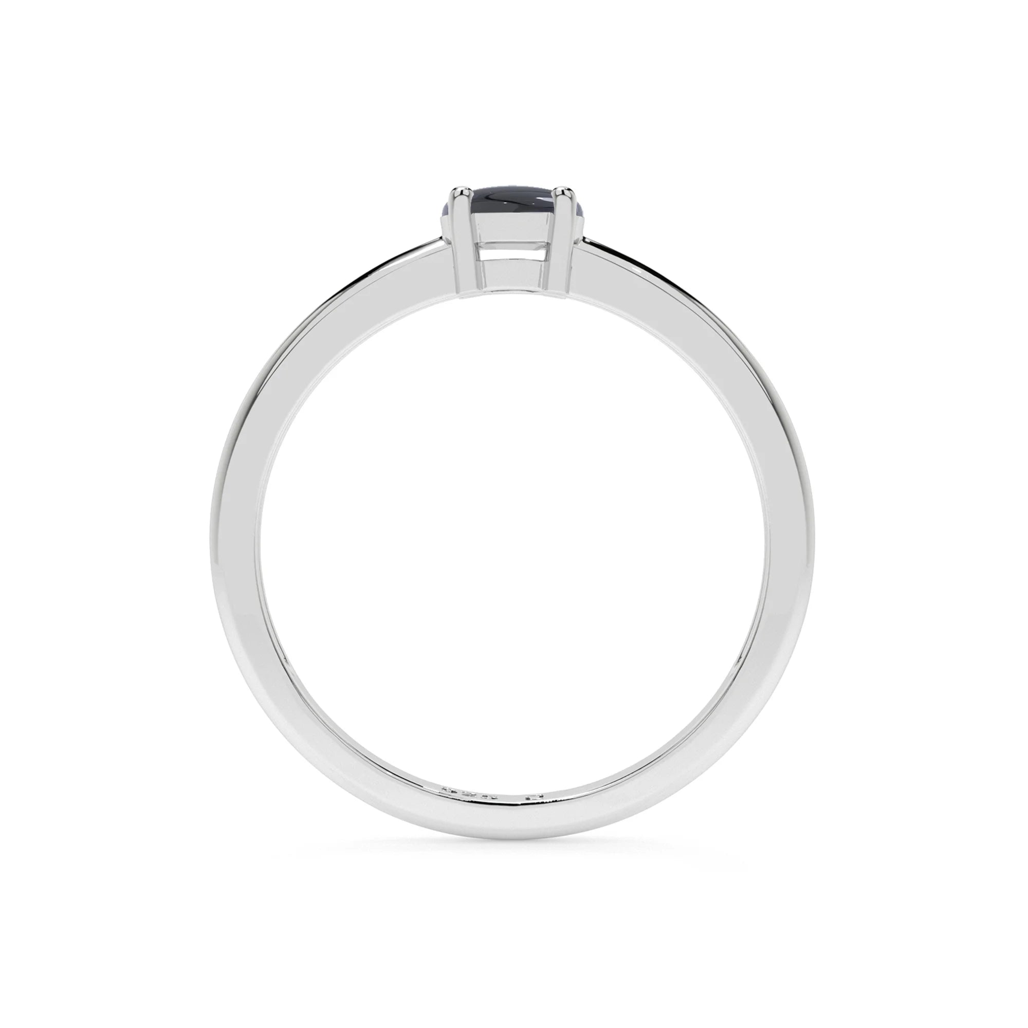 pietersite round cab stackable prong-set ring