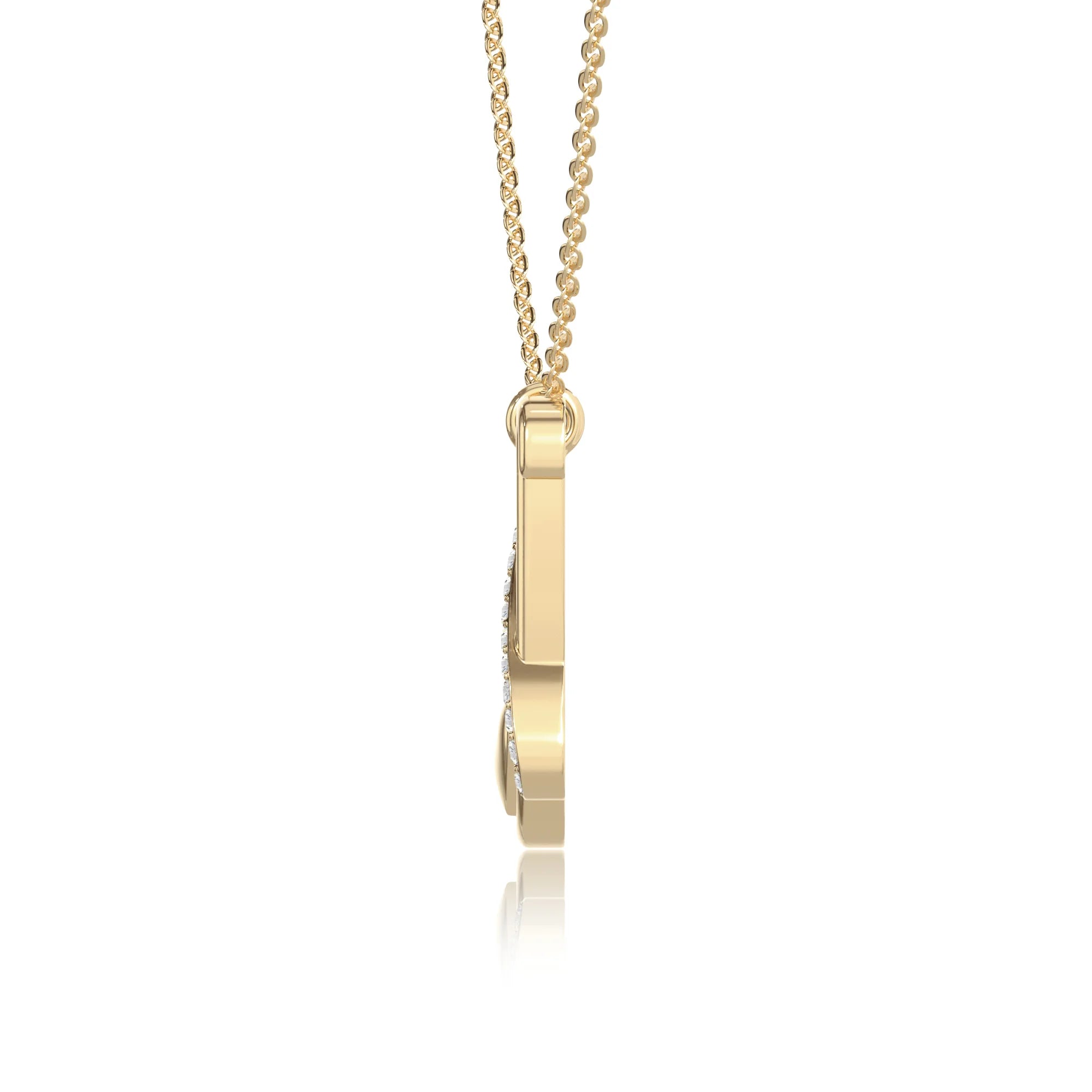 moissanite Initials necklaces in yellow gold vermeil 