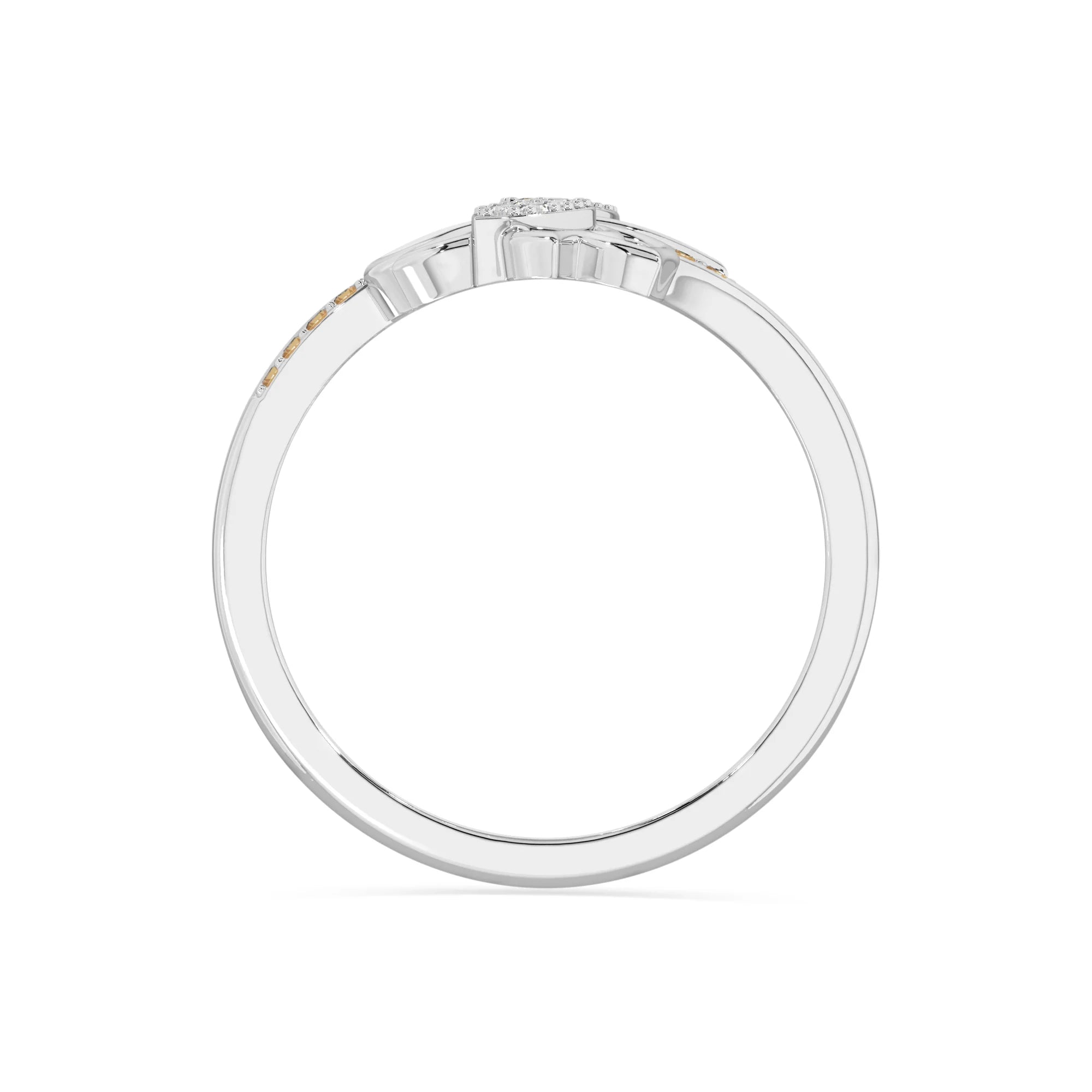 natural citrine lotus blossom rings in sterling silver 