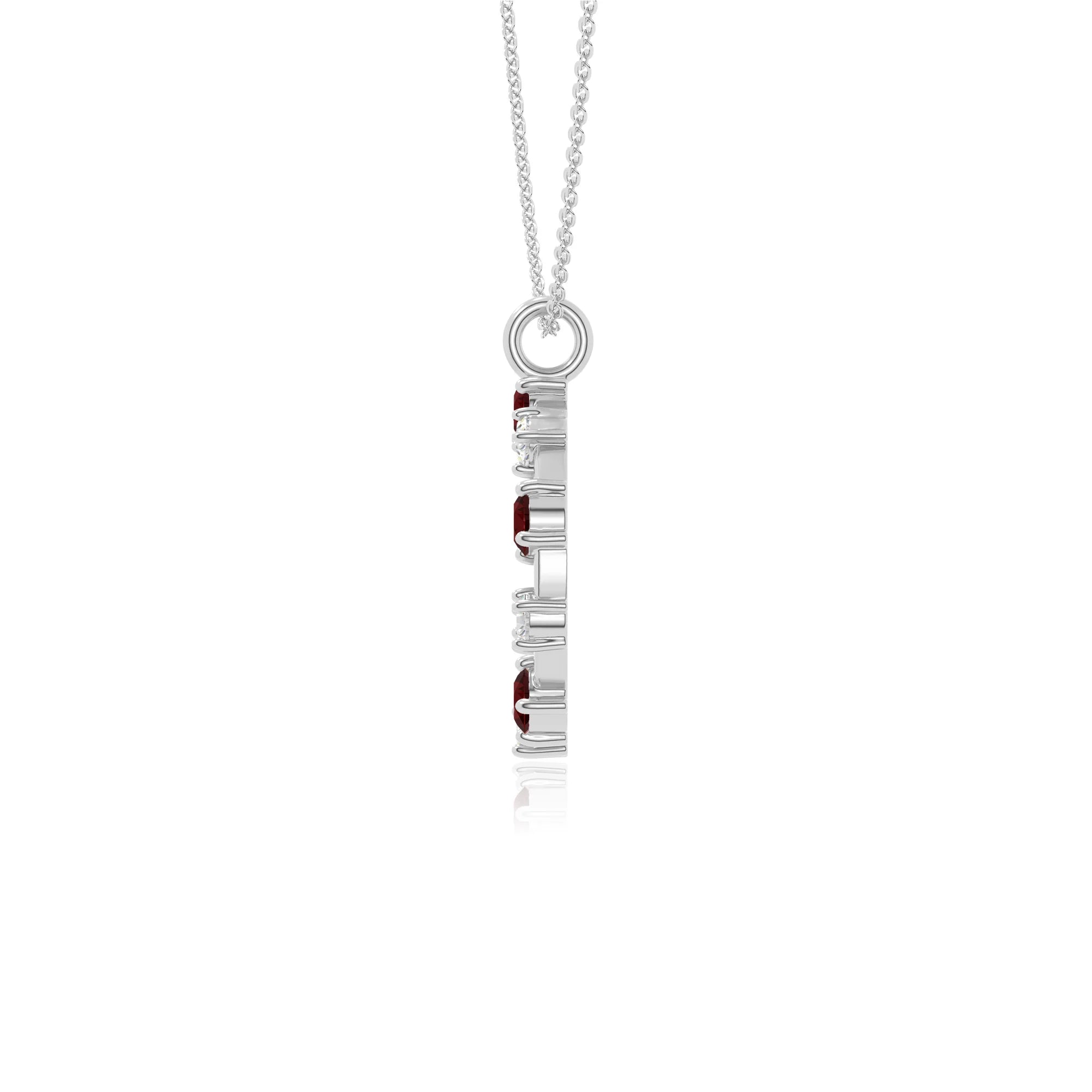 natural garnet infinity love knot necklaces in sterling silver 