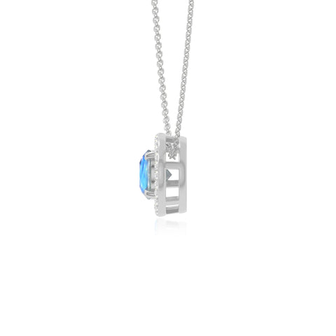natural labradorite solitaire halo necklaces in sterling silver 