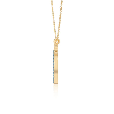 natural london-blue-topaz mother child necklaces in yellow gold vermeil 