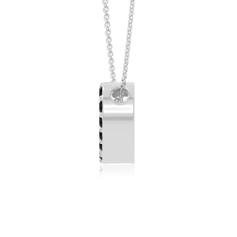 natural black-onyx studded heart necklaces in sterling silver 